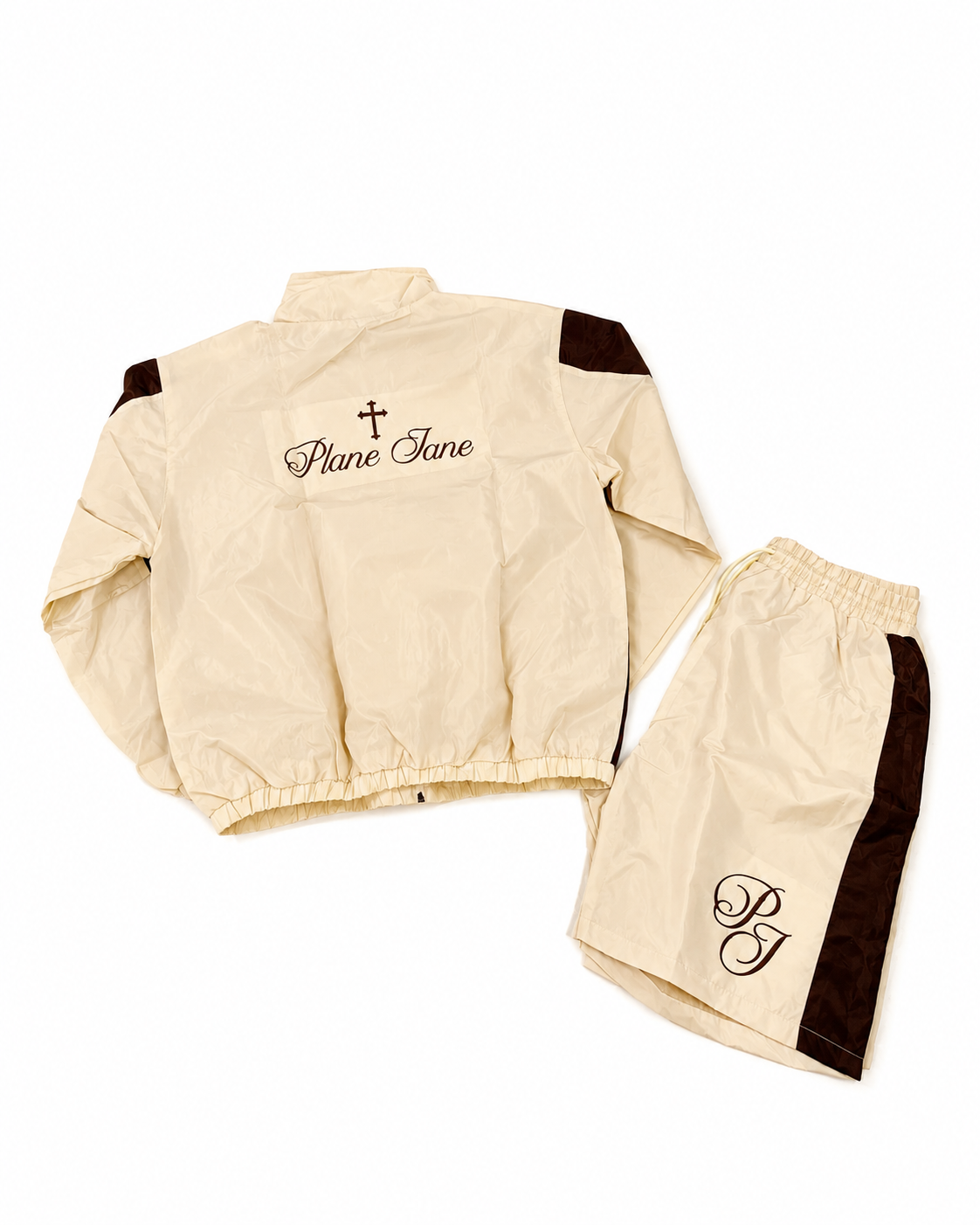 Plane Jane Signature Short Set - Beige